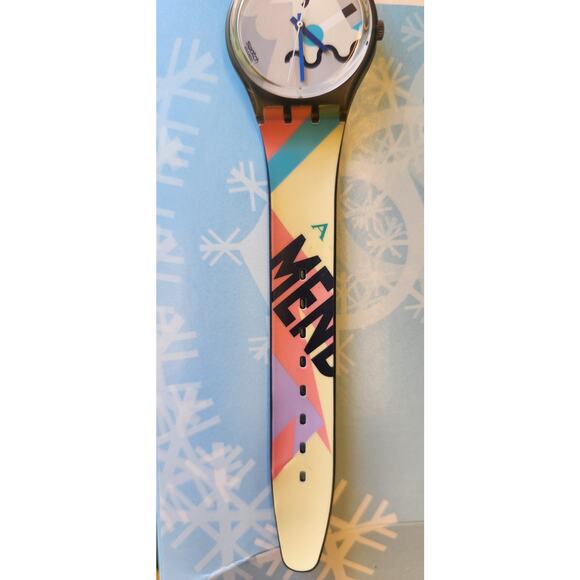 Vintage 1990 Swatch watch COSMESIS GM103 34mm New old stock Standard Gents - Picture 4 of 8